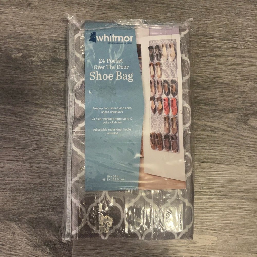 24 Pocket Over The Door Shoe Bag NWT